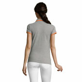 PASADENA WOMEN - PASADENA dames polo 200g - XXL - Grijs/oranje Melange