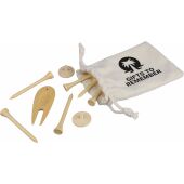 Houten golftees-set Nyssa bruin