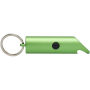 Flare led-lamp en flesopener van gerecycled aluminium met sleutelhanger - Groen Flare led-lamp en flesopener van gerecycled aluminium met sleutelhanger - Groen