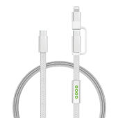 Arc RCS 60W 120 cm 2-in-1 snellaadkabel, grijs