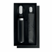 HITHERE - Giftset fles & paraplu - Zwart