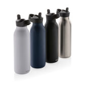 Avira Ara RCS recycled staal fliptop water fles 500ML, donkerblauw