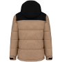 Uniseks Tweekleurige gewatteerde donsjack Wet Sand / Black XS