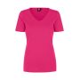 Interlock T-shirt | v-hals | dames - Roze, 3XL