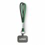 Sleutelhanger & telefoonhouder met koord met leren uiteinde.
