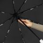 Stormvaste, automatisch te openen- en sluiten pocketparaplu STREETLIFE wit, zwart