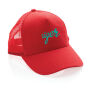 Impact AWARE™ 5 panel recycled katoenen truckercap, rood Impact AWARE™ 5 panel recycled katoenen truckercap, rood