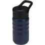 Knox 350 ml RCS gerecyclede dubbelwandige roestvrijstalen sportfles met uitklapbaar rietje - Marineblauw