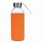 TAKE WELL - Glazen fles oranje, transparant