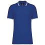 Herenpolo met korte mouwen en contrasterende bies Royal Blue / White S