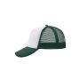 5 Panel Polyester Mesh Cap white/dark-green one size