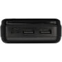 Loop powerbank van 20.000 mAh van gerecycled plastic - Zwart