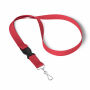 Afneembare polyester lanyard in Pantone-kleur met zeefdruk en J-haak Afneembare polyester lanyard in Pantone-kleur met zeefdruk en J-haak