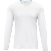 Ponoka biologisch heren t-shirt met lange mouwen - Wit - 3XL