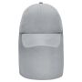 6 Panel Cap with Neck Guard grey one size