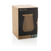 Aurora RCS gerecyclede plastic USB-oplaadbare tafellamp, grijs