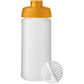 Baseline® Plus 500 ml sportfles met shaker bal - Oranje/Mat helder