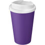 Americano® Eco 350 ml gerecyclede beker met spill-proof deksel - Paars/Wit