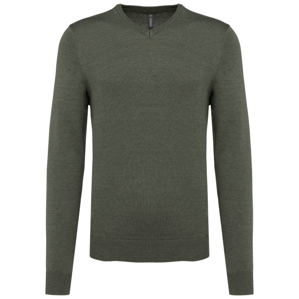 Pull col V homme Green Marble Heather S Pull col V homme Green Marble Heather S