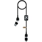 SCX.design C32 60 W switch oplaadkabel met oplichtend logo - Zwart