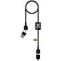 SCX.design C32 60 W switch oplaadkabel met oplichtend logo - Zwart