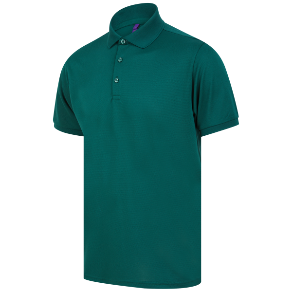 Herenpolo van gerecycled polyester Bottle Green M Herenpolo van gerecycled polyester Bottle Green M