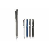 Balpen two stripes metaal - Wit