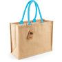 Jute classic shopper Natural / Surf Blue One Size