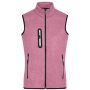 Ladies' Knitted Fleece Vest pink-melange/off-white XXL