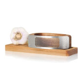 AdHoc RoccaAlio Knoflookpers met snijplank, bruin