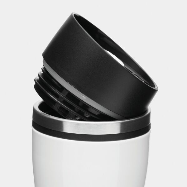 ARABICA - Dubbelwandige isoleerbeker wit, zwart ARABICA - Dubbelwandige isoleerbeker wit, zwart