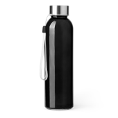 ALFE Drinkfles gekleurd glas, inhoud 500ml - zwart