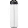 H2O Active® Vibe 850 ml sportfles met tuitdeksel - Transparant/Zwart