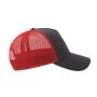 RAPPER COTTON-S, DARK GREY/RED, One size, ATLANTIS HEADWEAR