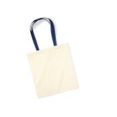 BAG FOR LIFE - CONTRAST HANDLES, NATURAL/FRENCH NAVY, One size, WESTFORD MILL