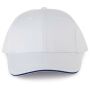 Contrasterende sandwichpet 6 panelen Oeko-Tex White/Navy one size