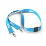 Polyester Pantone-gematchte zeefdruk keycord met 2 clips