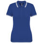 Damespolo met korte mouwen en contrasterende bies Royal Blue / White XS