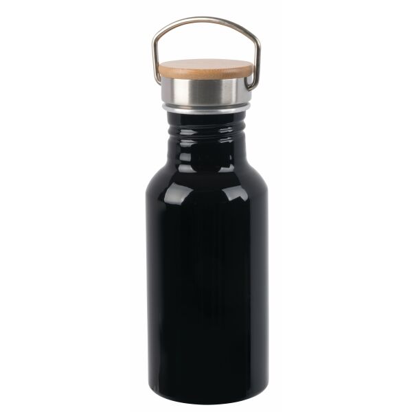 Aluminium bottle ECO TRANSIT black