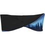 Emma sublimatie hoofdband van RPET met fleece - Zwart
