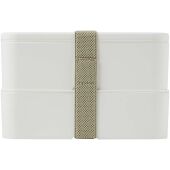 MIYO POP dubbellaagse lunchtrommel van 700+700 ml - Wit MIYO POP dubbellaagse lunchtrommel van 700+700 ml - Wit