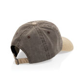 BEAU AWARE™ Washed 6 panel 270gsm cotton twill two tone cap, bruin BEAU AWARE™ Washed 6 panel 270gsm cotton twill two tone cap, bruin
