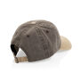 BEAU AWARE™ Washed 6 panel 270gsm cotton twill two tone cap, bruin