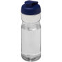 H2O Active® Base Tritan™ 650 ml sportfles met klapdeksel - Transparant helder/Blauw