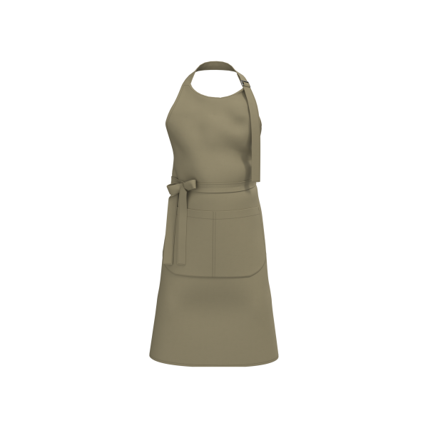 Schort met zak van biologisch katoen Light Olive Green One Size Schort met zak van biologisch katoen Light Olive Green One Size