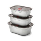 Black+Blum Mealprep Box Set 3 stuks Klein, Middel, Groot, grijs
