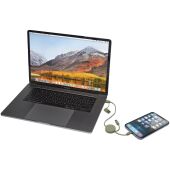 Citala 5-in-1 30 cm datasynchronisatie- en 27 W snellaadkabel van gerecycled plastic - Heather groen