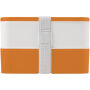 MIYO 700+700 ml dubbellaagse lunchbox - Oranje/Wit/Wit