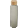Lume 500 ml fles van mat natronkalkglas met bamboe deksel - Grijs