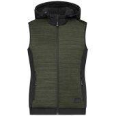 olive melange/black